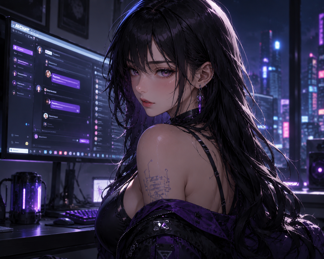 Anime style AI fantasy character artwork